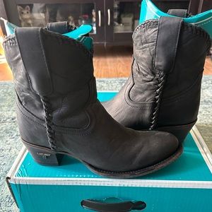 Lane black cowgirl booties with minimal use!